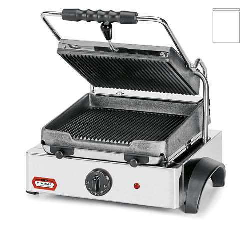 Contact grill, smooth lower and upper plates