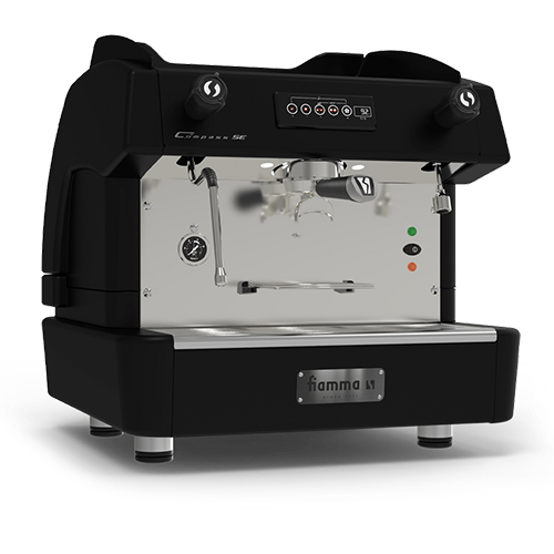 Máquina de café expresso automática con shot timer, 1 grupo - negro