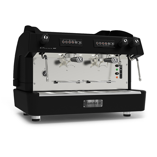 Máquina de café expresso automática con shot timers, 2 grupos - negro