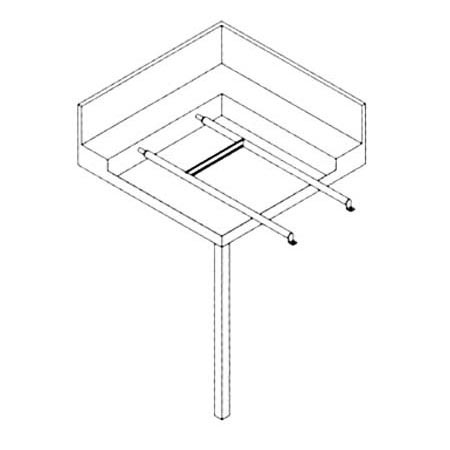 Tapete de entrada de lado, LCA 770x770x880 mm