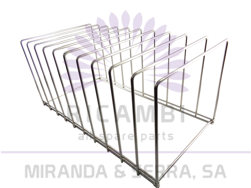 Soporte inox 10 bandejas para AU55.65 y AU55.80, 260x430x250mm