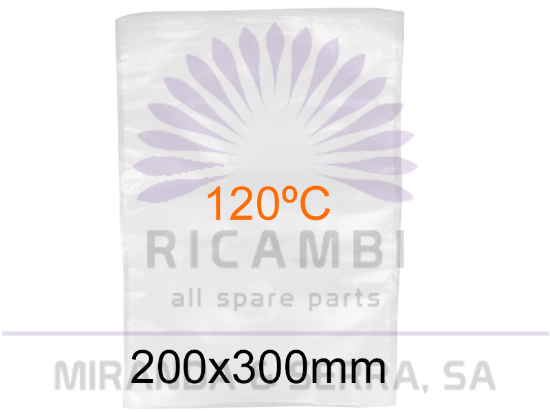 Sacos Vacuo PA/PP 200x300mm 120ºC (100 Unidades)